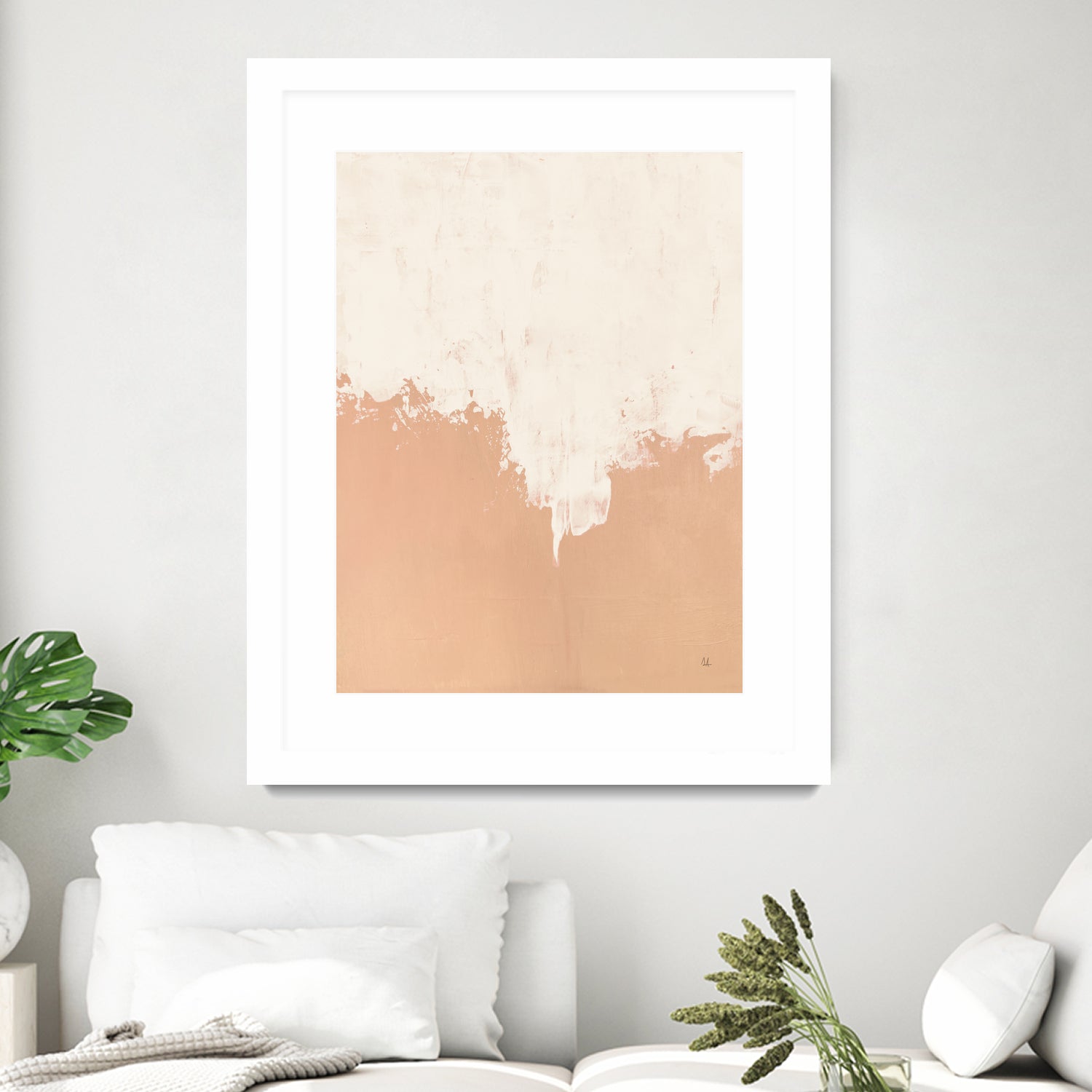 Just Peachy by Sarah Adams on GIANT ART - orange abstract