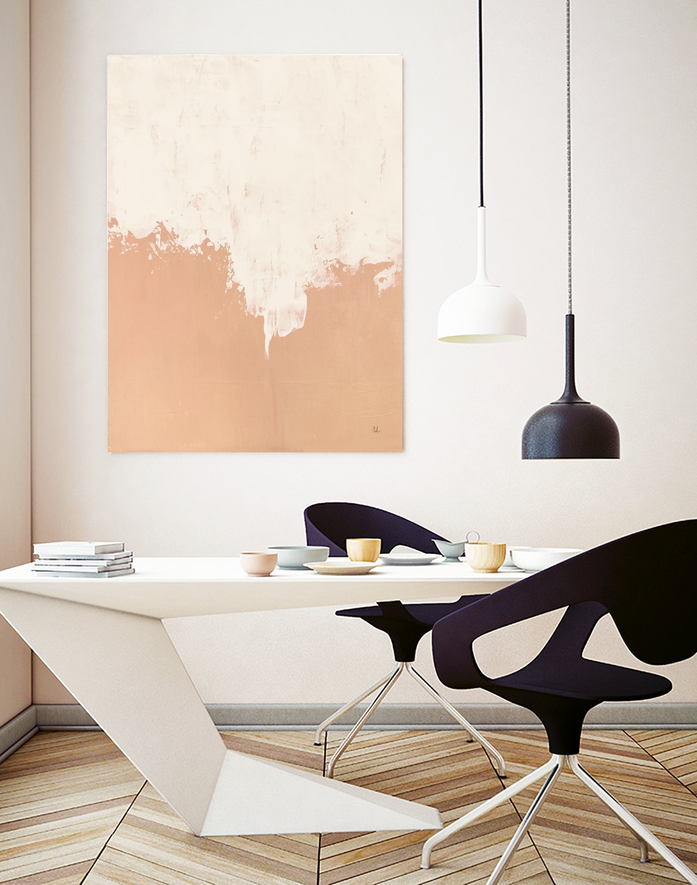 Just Peachy by Sarah Adams on GIANT ART - orange abstract