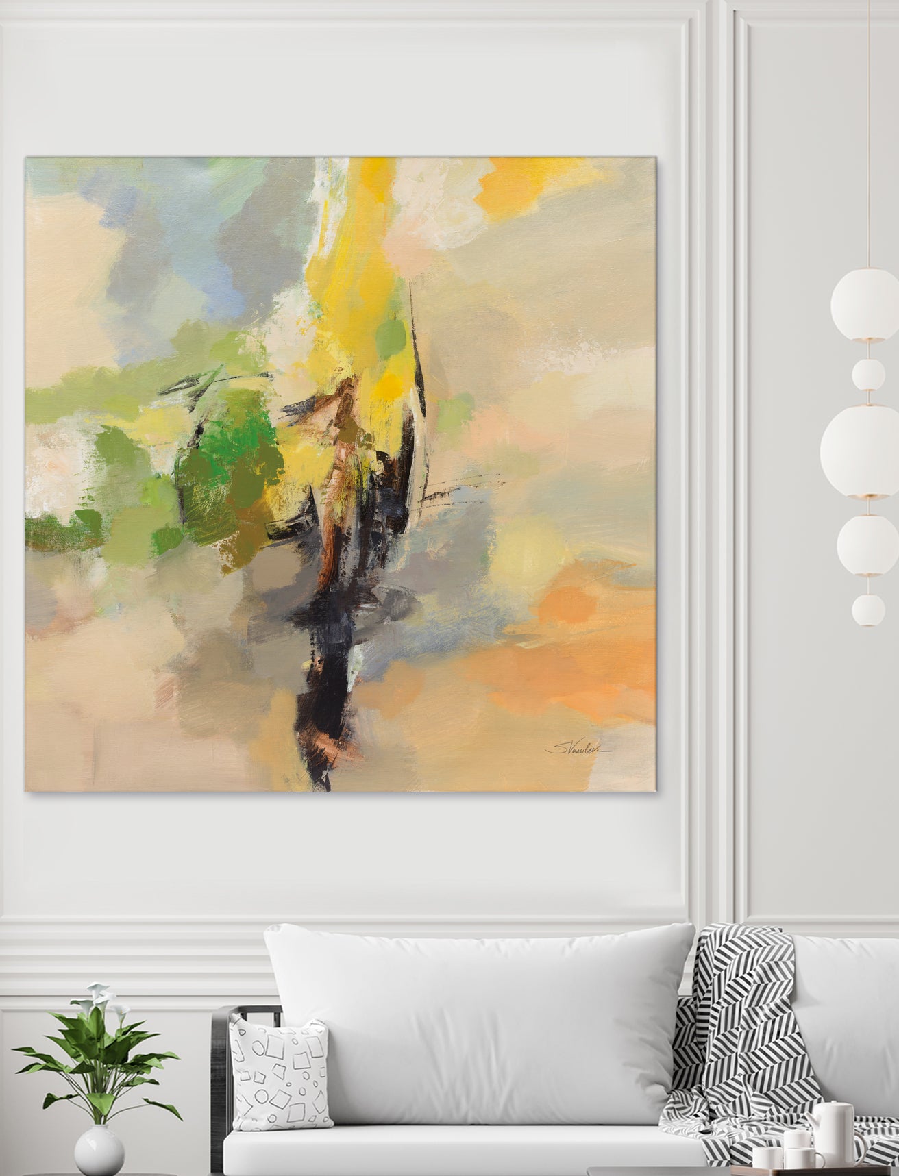 Lemon Grove by Silvia Vassileva on GIANT ART - black abstract