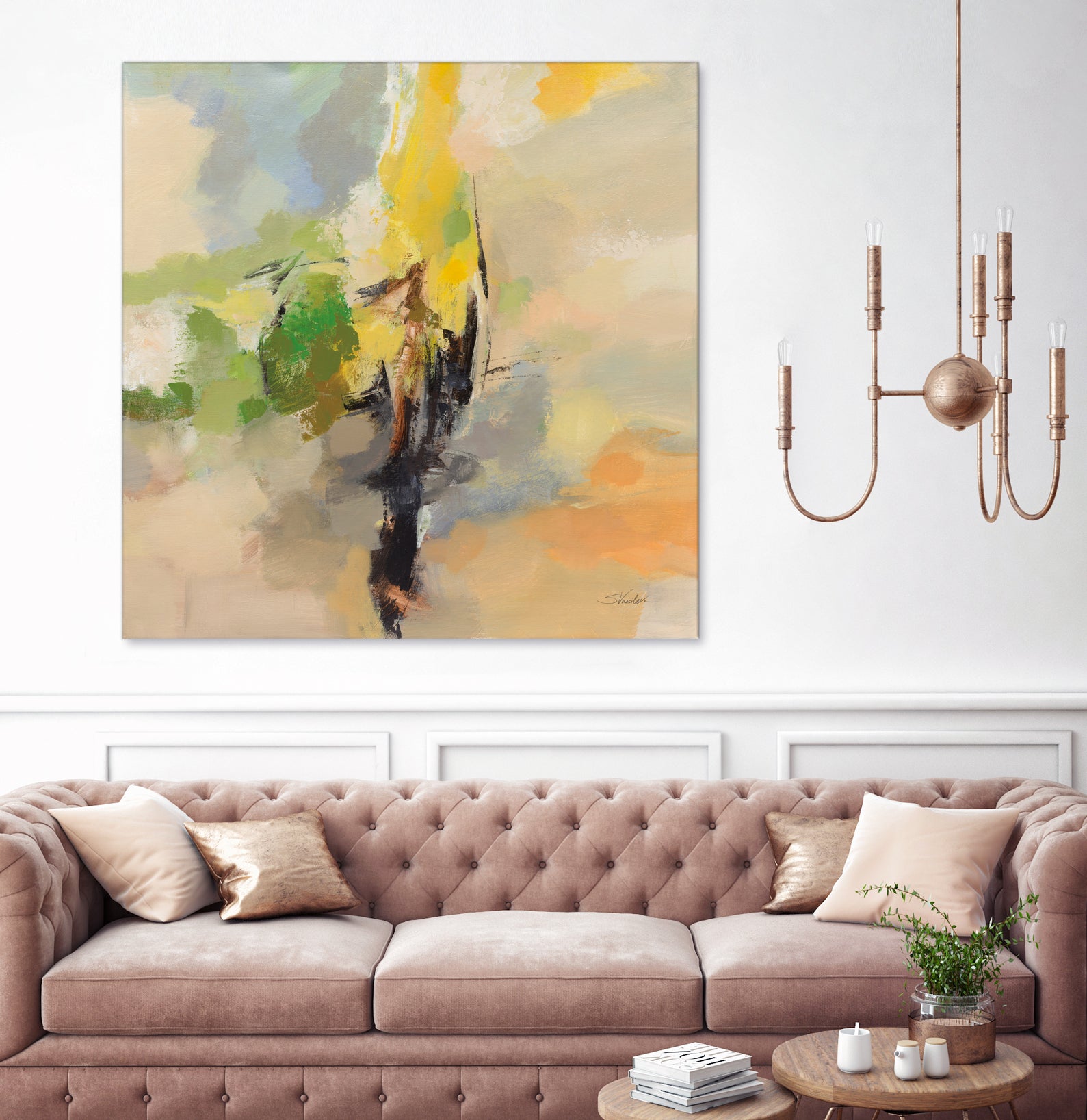 Lemon Grove by Silvia Vassileva on GIANT ART - black abstract