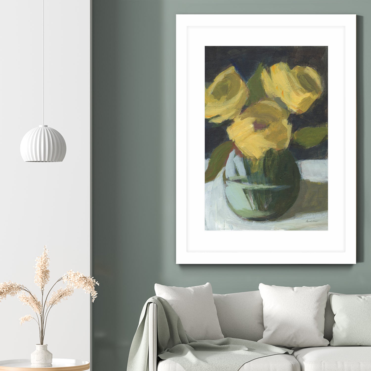 Trio by Pamela Munger on GIANT ART - grey botanical