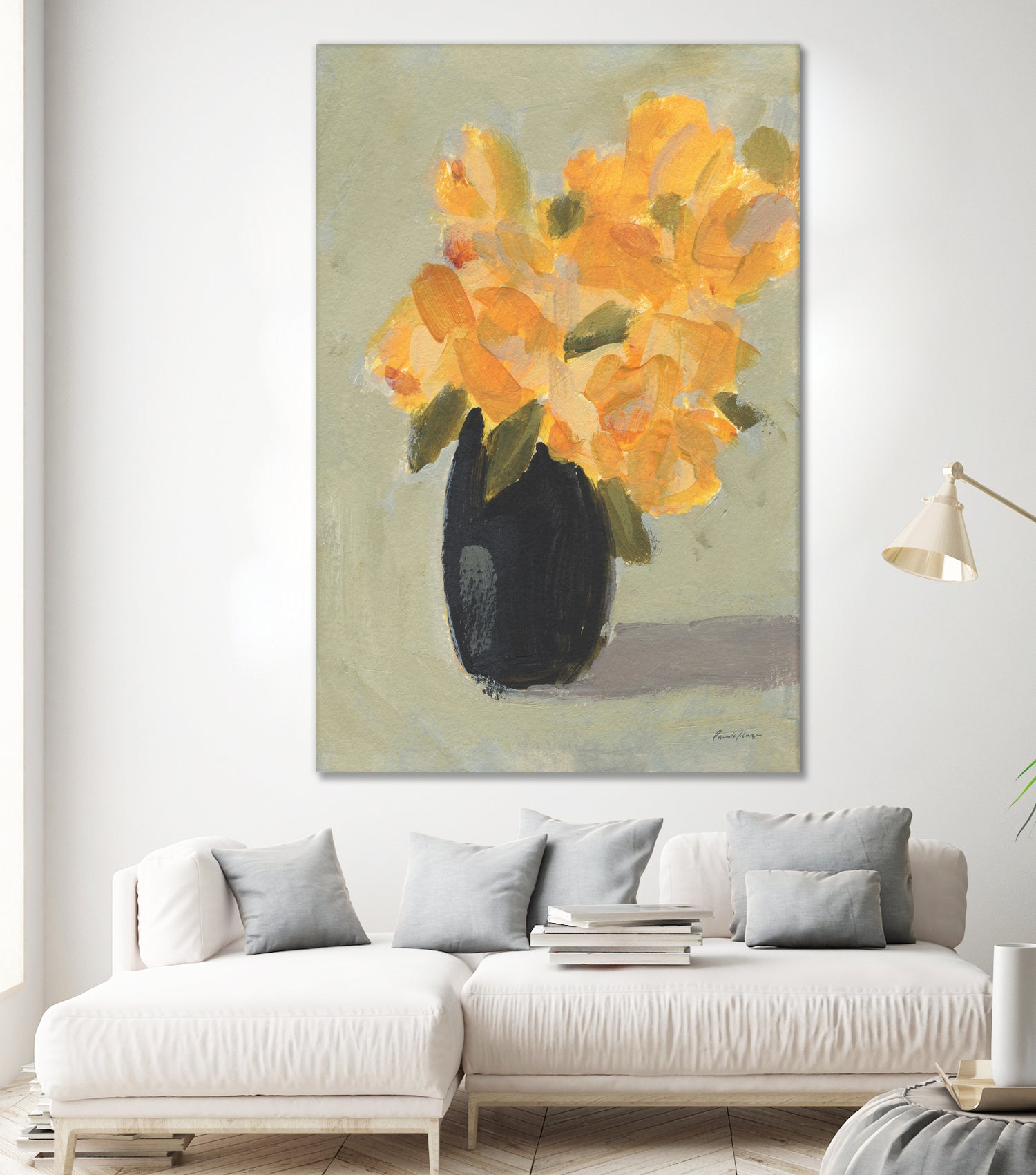 Hope Bouquet by Pamela Munger on GIANT ART - black botanical