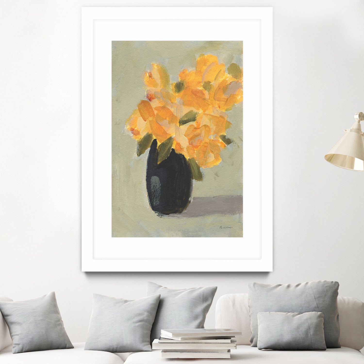 Hope Bouquet by Pamela Munger on GIANT ART - black botanical