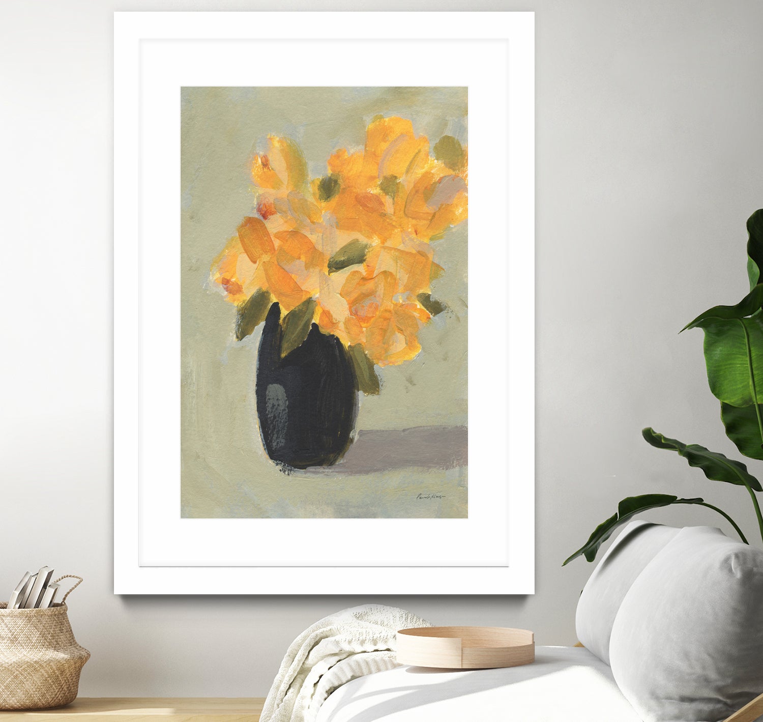 Hope Bouquet by Pamela Munger on GIANT ART - black botanical