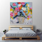 A Vibrant Floral No. 1 by Joan Curtis on GIANT ART - blue contemporary