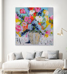 A Vibrant Floral No. 1 by Joan Curtis on GIANT ART - blue contemporary