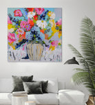 A Vibrant Floral No. 1 by Joan Curtis on GIANT ART - blue contemporary