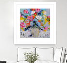 A Vibrant Floral No. 1 by Joan Curtis on GIANT ART - blue contemporary