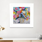 A Vibrant Floral No. 1 by Joan Curtis on GIANT ART - blue contemporary