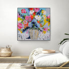 A Vibrant Floral No. 1 by Joan Curtis on GIANT ART - blue contemporary