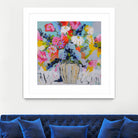 A Vibrant Floral No. 1 by Joan Curtis on GIANT ART - blue contemporary