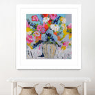 A Vibrant Floral No. 1 by Joan Curtis on GIANT ART - blue contemporary