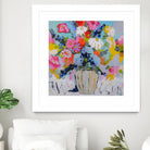 A Vibrant Floral No. 1 by Joan Curtis on GIANT ART - blue contemporary