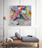 A Vibrant Floral No. 1 by Joan Curtis on GIANT ART - blue contemporary