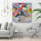 A Vibrant Floral No. 1 by Joan Curtis on GIANT ART - blue contemporary