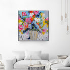 A Vibrant Floral No. 1 by Joan Curtis on GIANT ART - blue contemporary