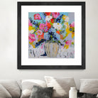 A Vibrant Floral No. 1 by Joan Curtis on GIANT ART - blue contemporary