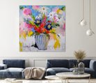 A Vibrant Floral No. 2 by Joan Curtis on GIANT ART - blue contemporary