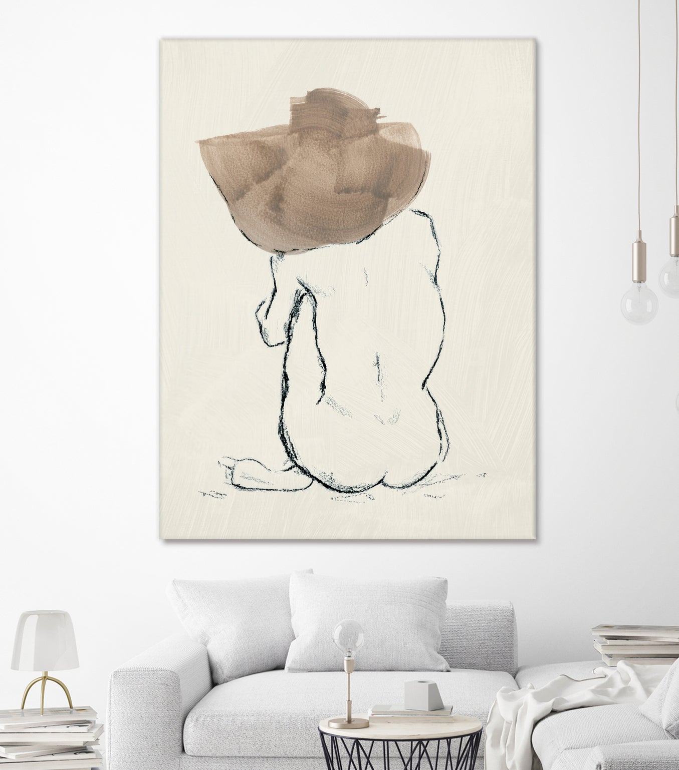 Girl with Floppy Hat by Chloe Elliott on GIANT ART - figurative figurative