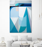 Frozen Shores by Marion Griese on GIANT ART - blue abstract