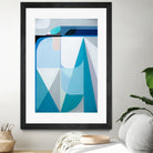 Frozen Shores by Marion Griese on GIANT ART - blue abstract