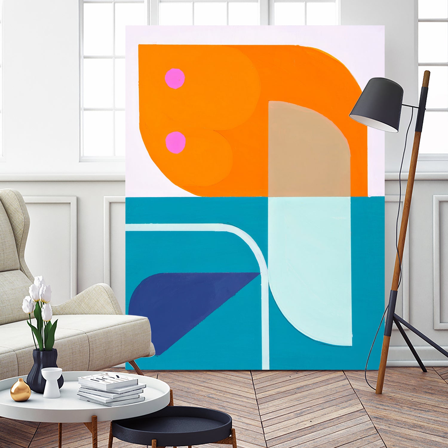 Running Towards The Sun 2 by Marion Griese on GIANT ART - orange abstract