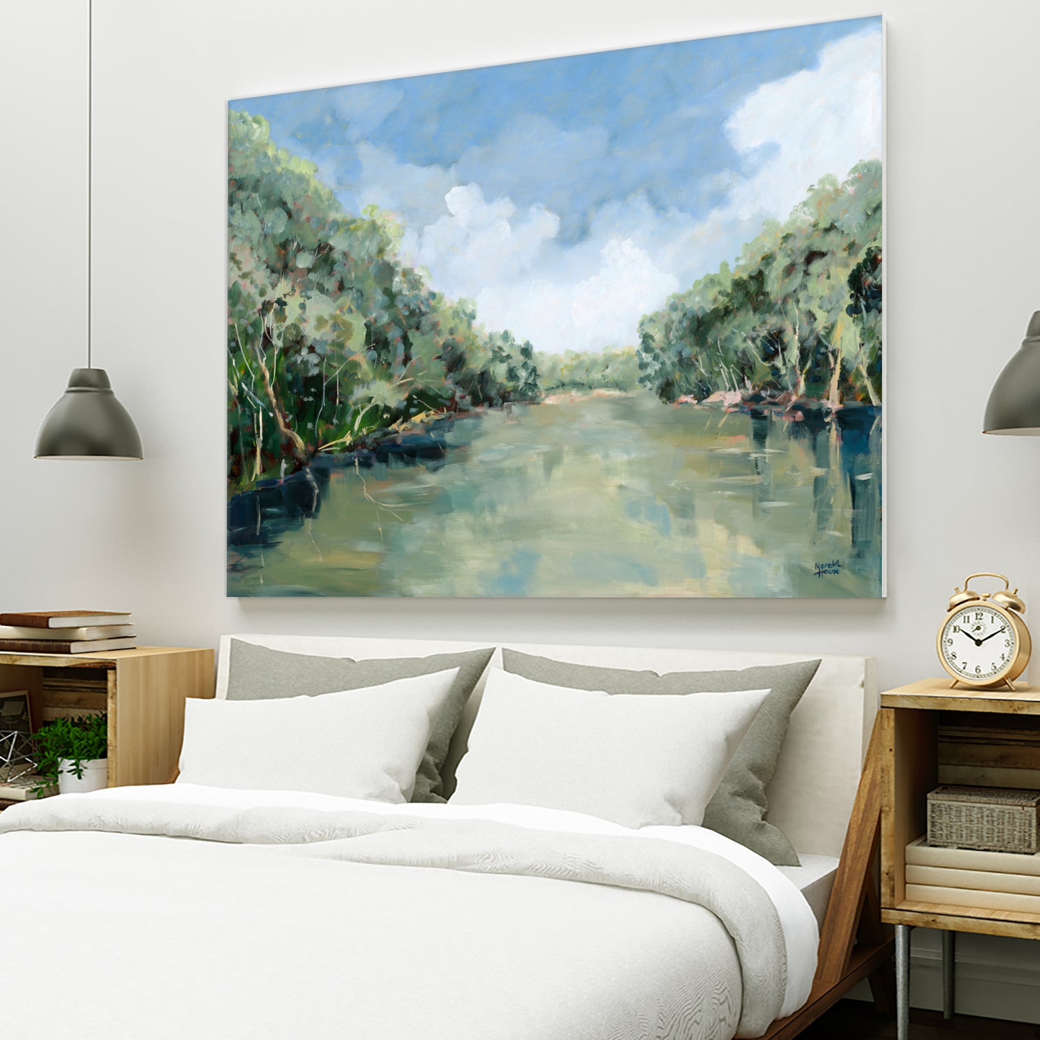 Murray River by Meredith Howse on GIANT ART - green abstracts