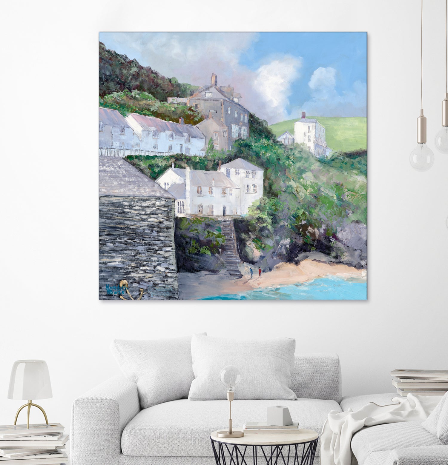 Port Isaac by Meredith Howse on GIANT ART - gray landscapes