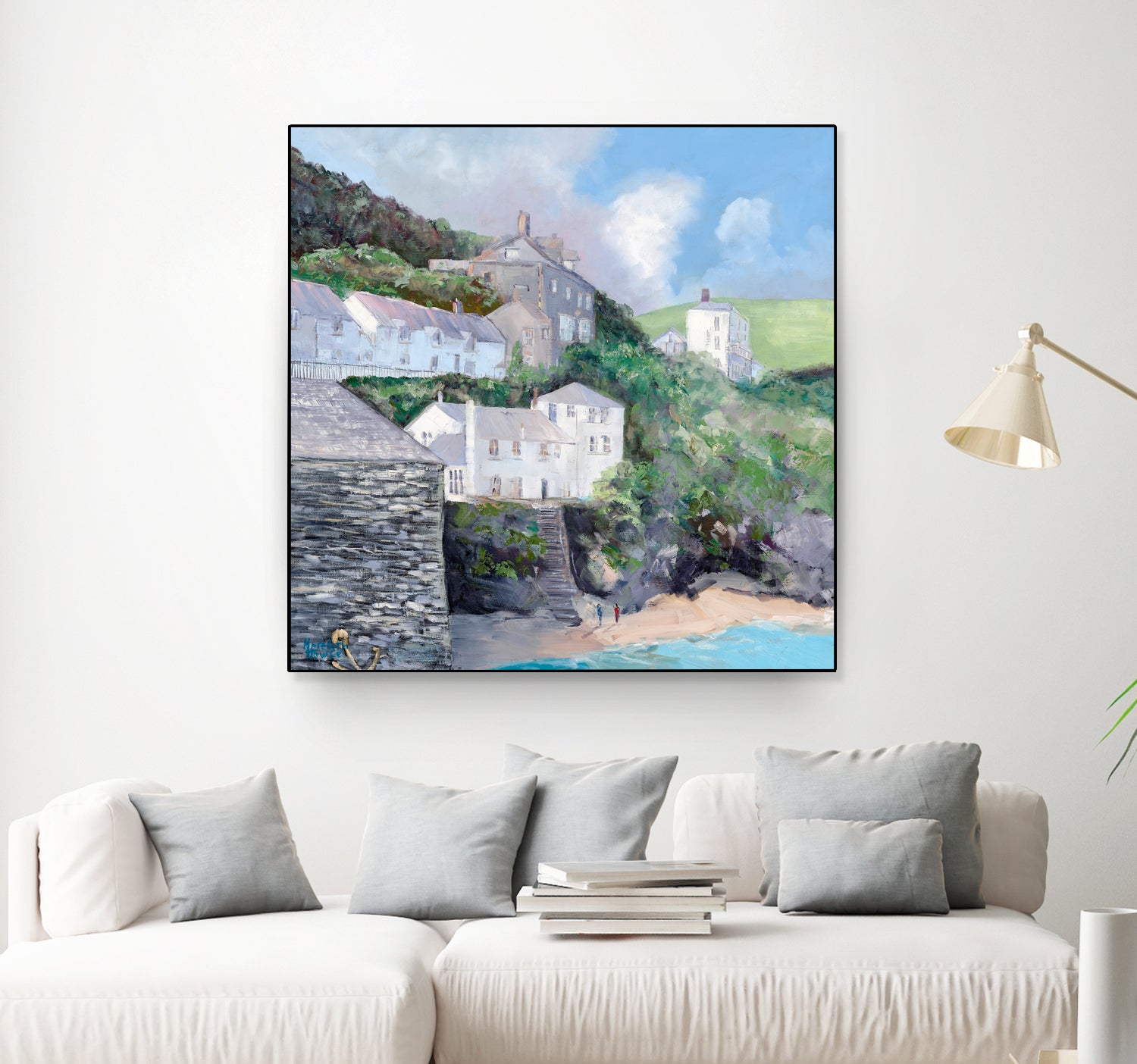 Port Isaac by Meredith Howse on GIANT ART - gray landscapes