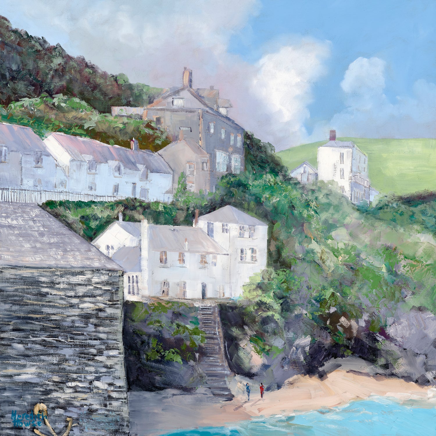 Port Isaac by Meredith Howse on GIANT ART - gray landscapes