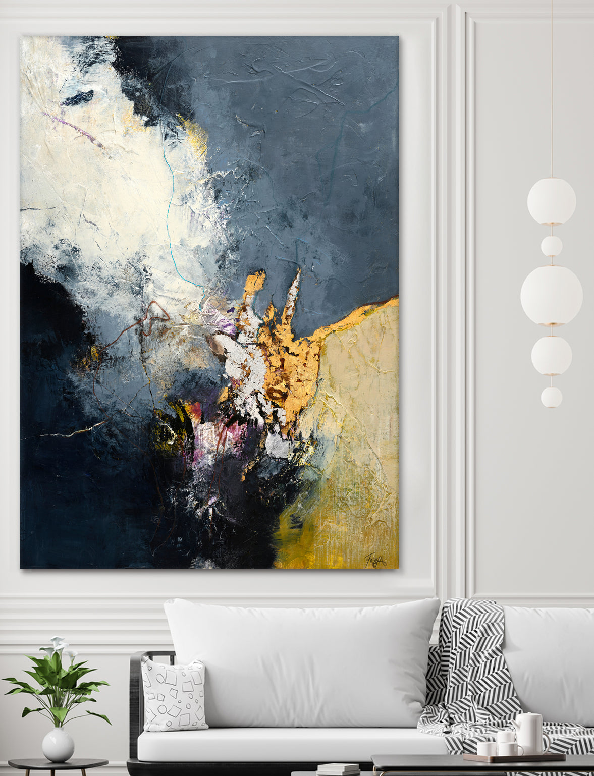 Soft Echo by Design Fabrikken on GIANT ART - white abstracts