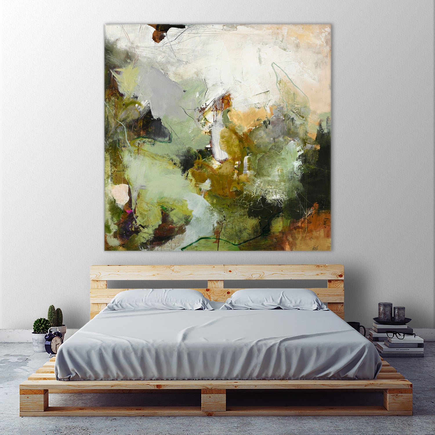 Evergreen 1 by Design Fabrikken on GIANT ART - gold floral/still life