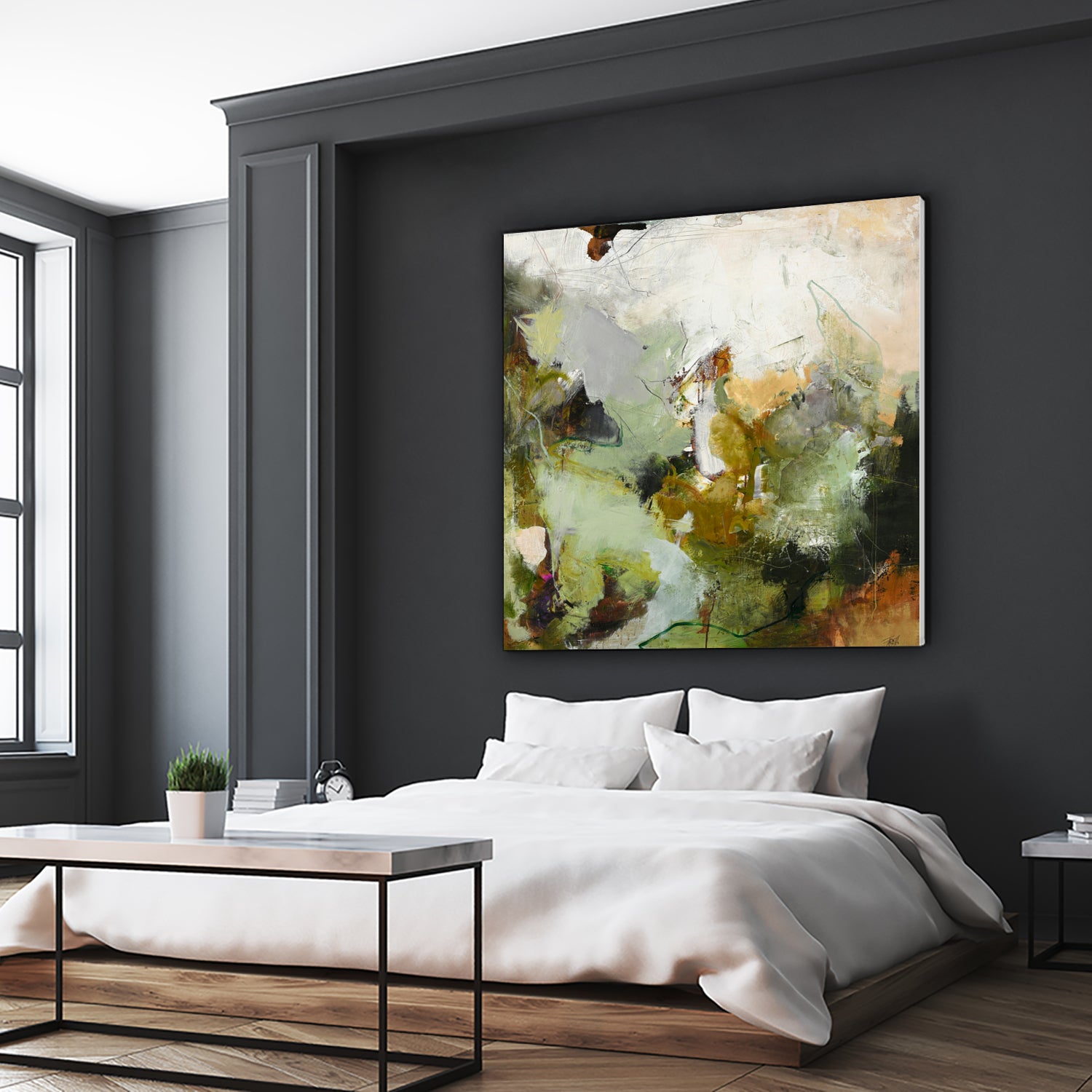 Evergreen 1 by Design Fabrikken on GIANT ART - gold floral/still life