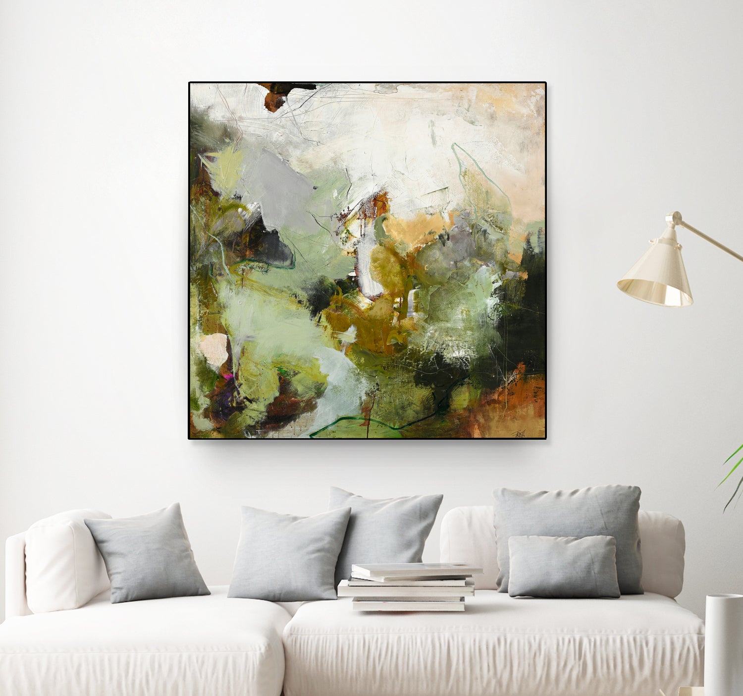 Evergreen 1 by Design Fabrikken on GIANT ART - gold floral/still life