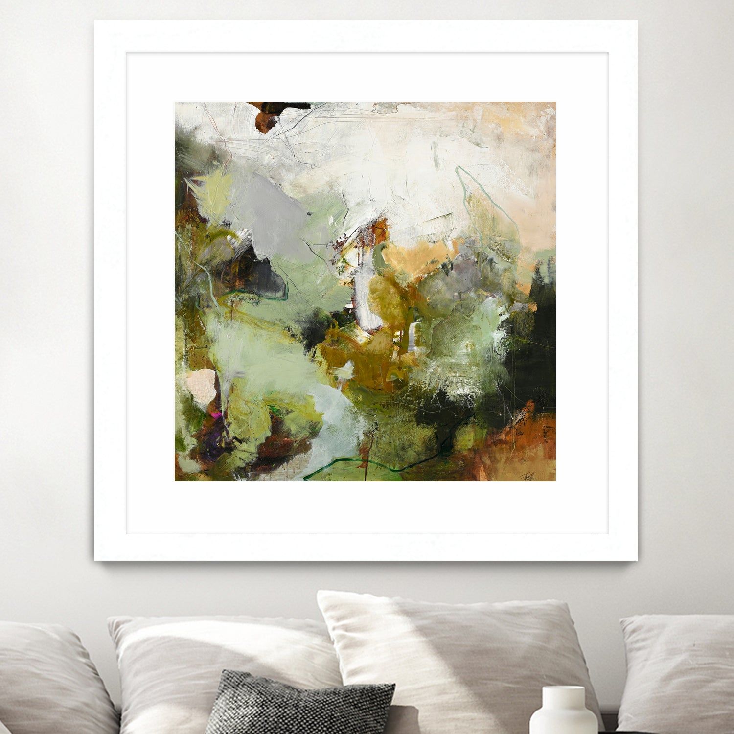 Evergreen 1 by Design Fabrikken on GIANT ART - gold floral/still life