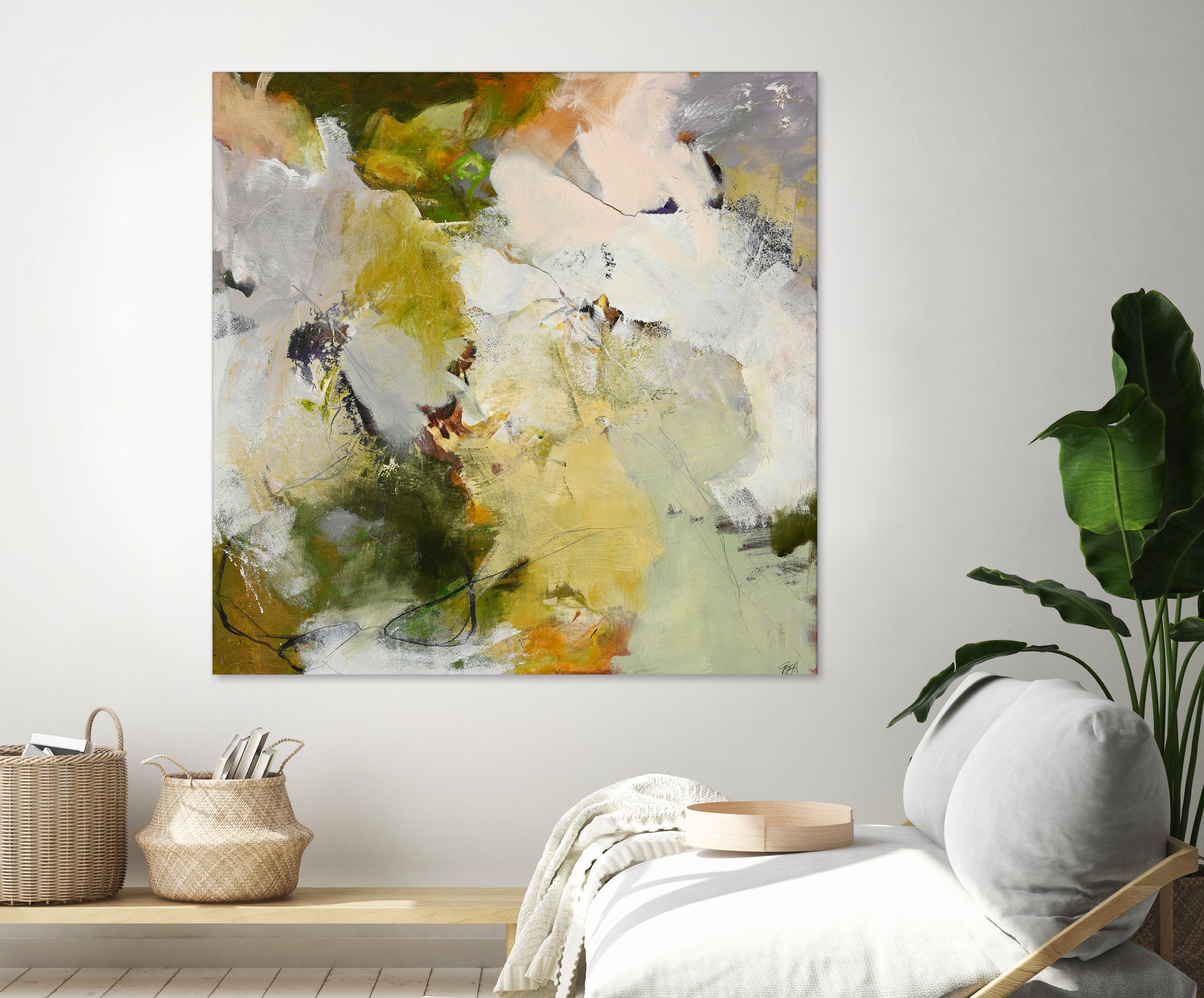 Evergreen 2 by Design Fabrikken on GIANT ART - gold floral/still life