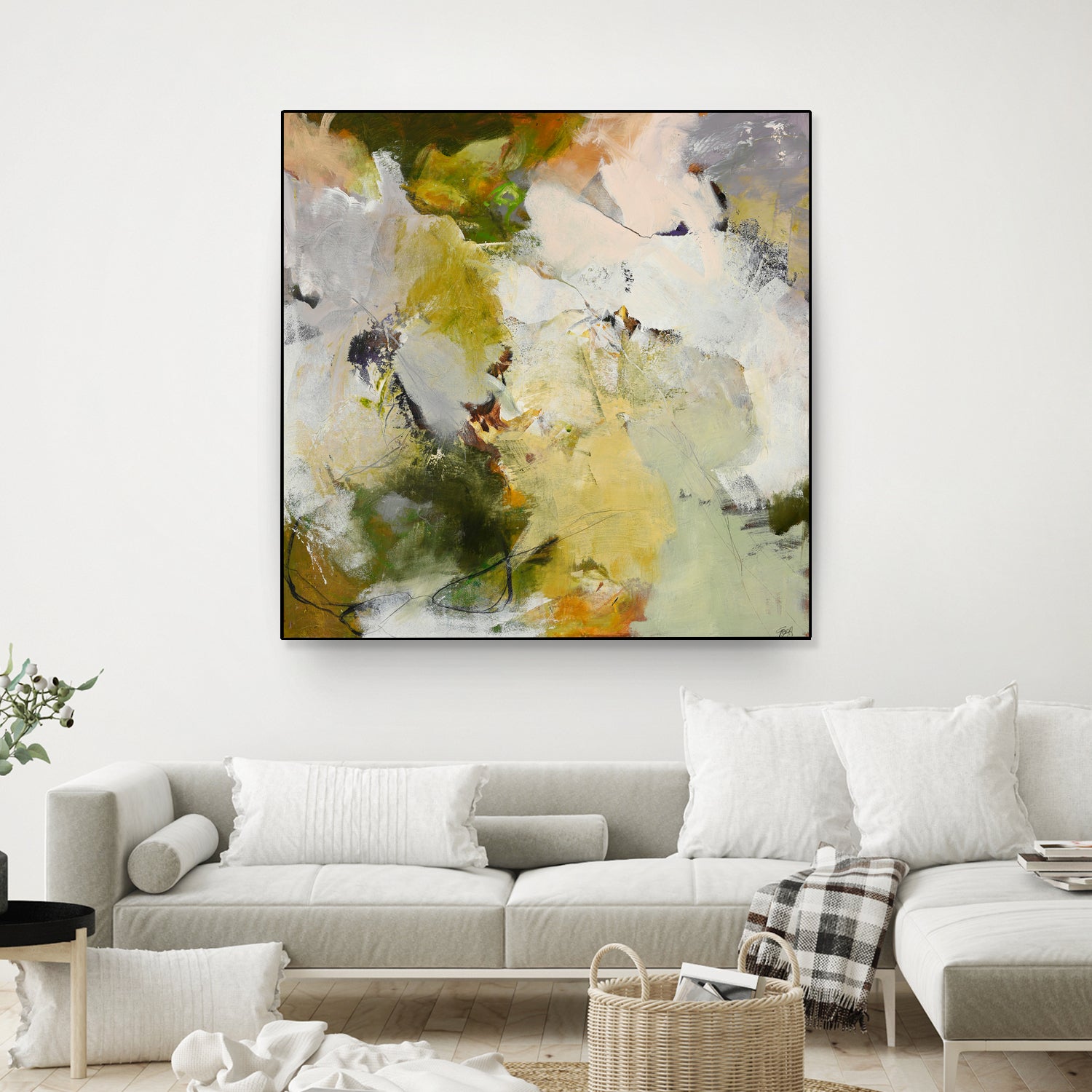 Evergreen 2 by Design Fabrikken on GIANT ART - gold floral/still life