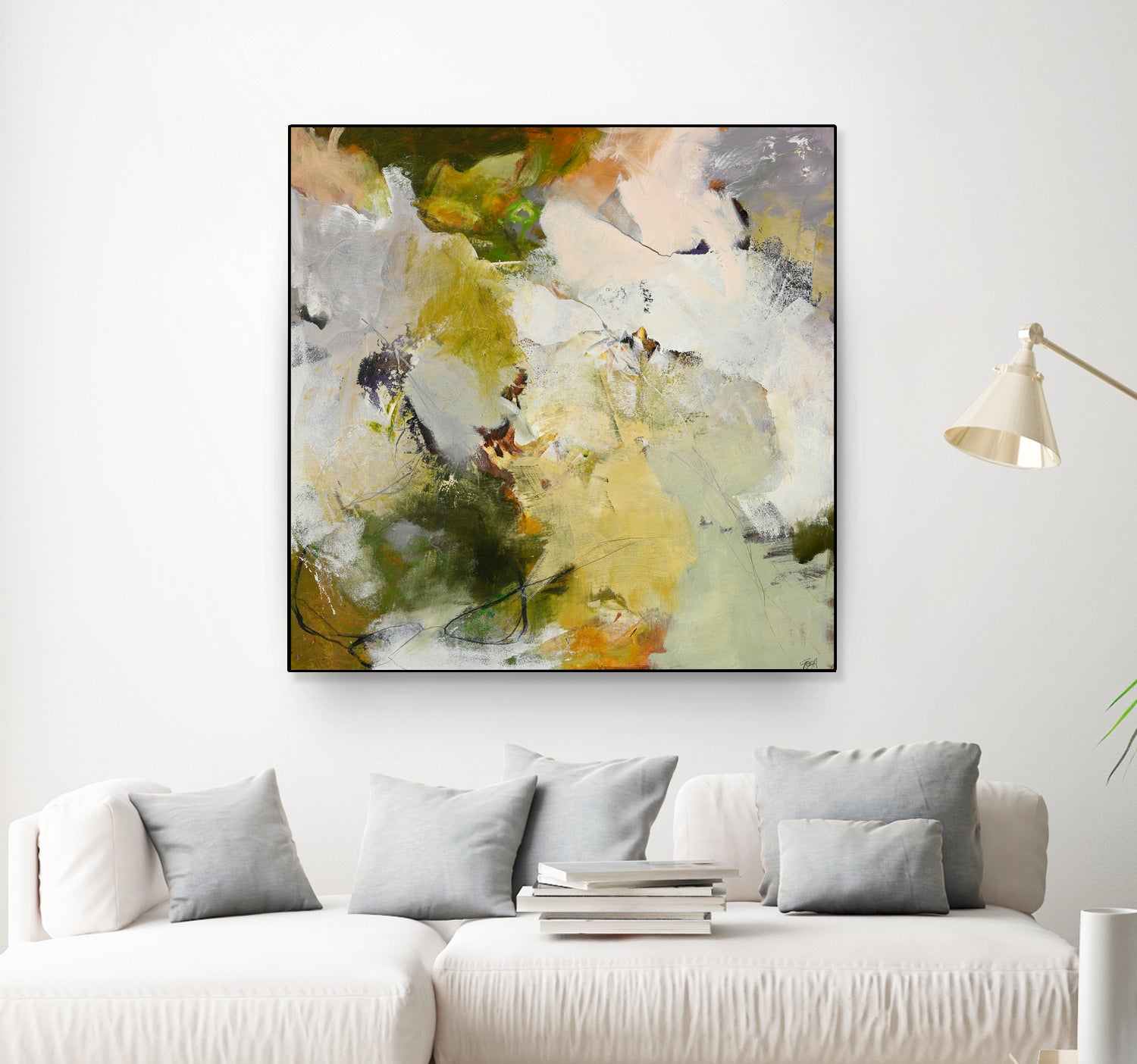 Evergreen 2 by Design Fabrikken on GIANT ART - gold floral/still life