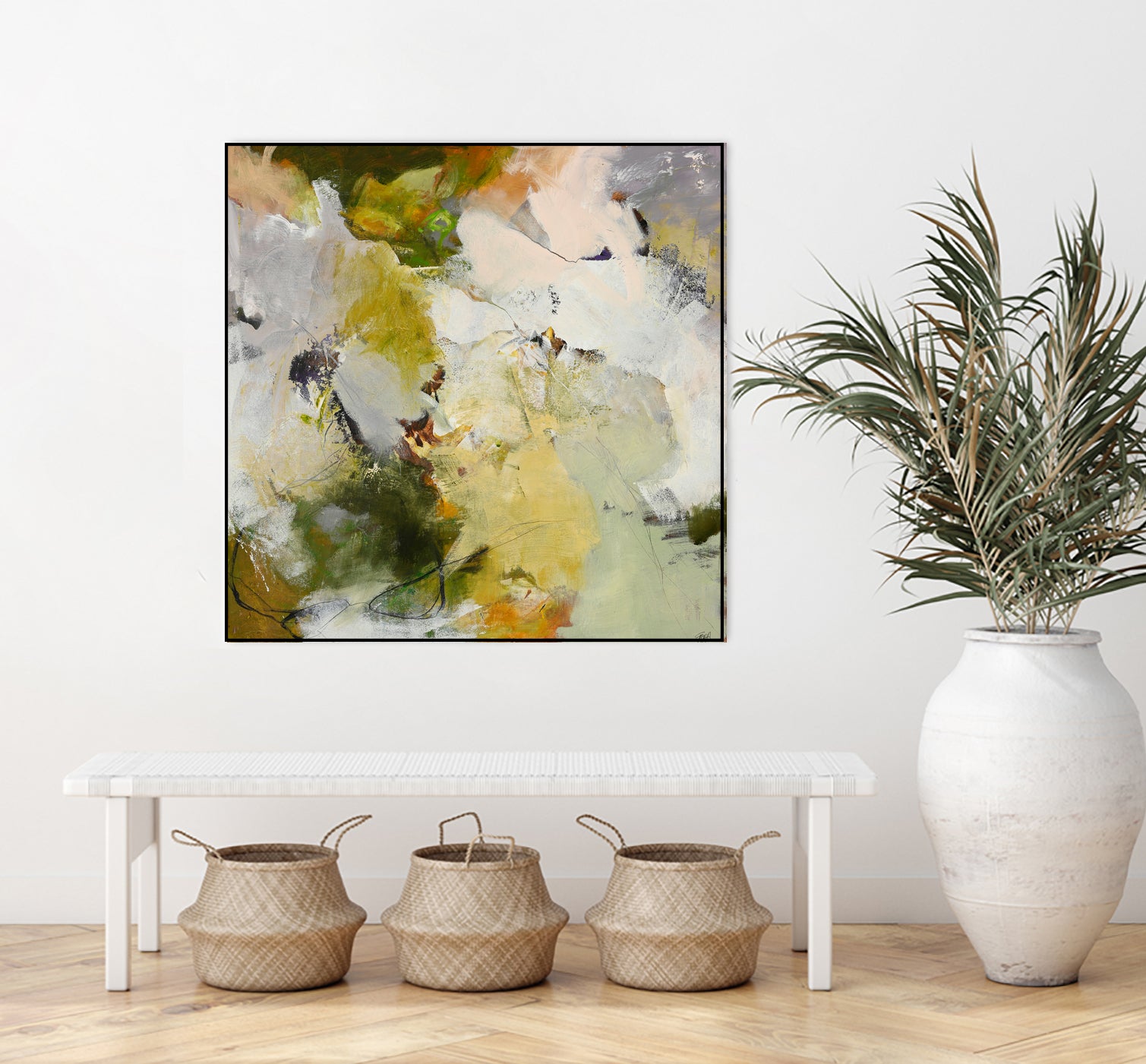 Evergreen 2 by Design Fabrikken on GIANT ART - gold floral/still life