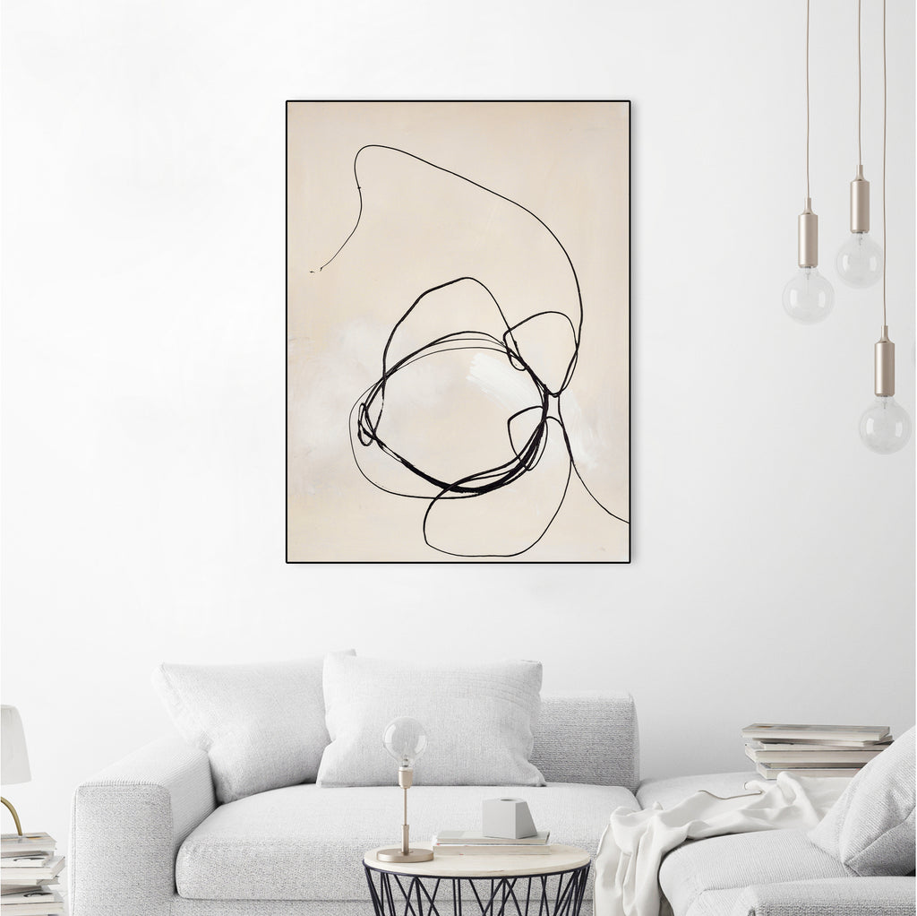 Fine Line 5 by Design Fabrikken on GIANT ART - beige linear