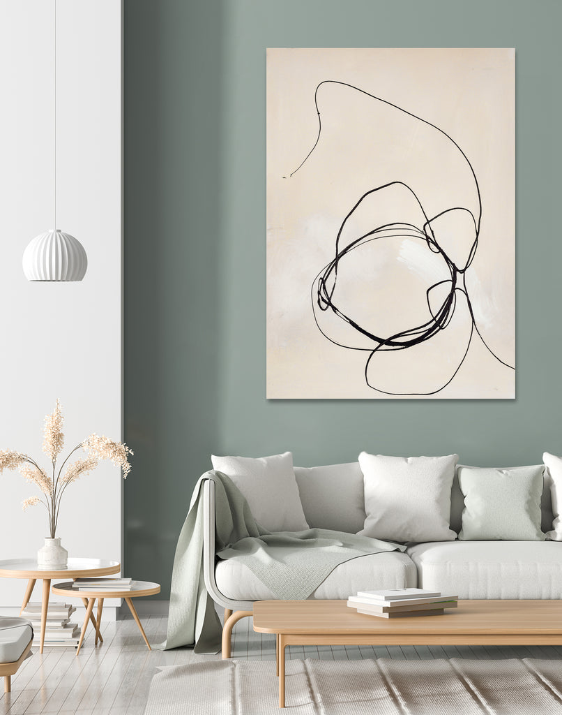 Fine Line 5 by Design Fabrikken on GIANT ART - beige linear