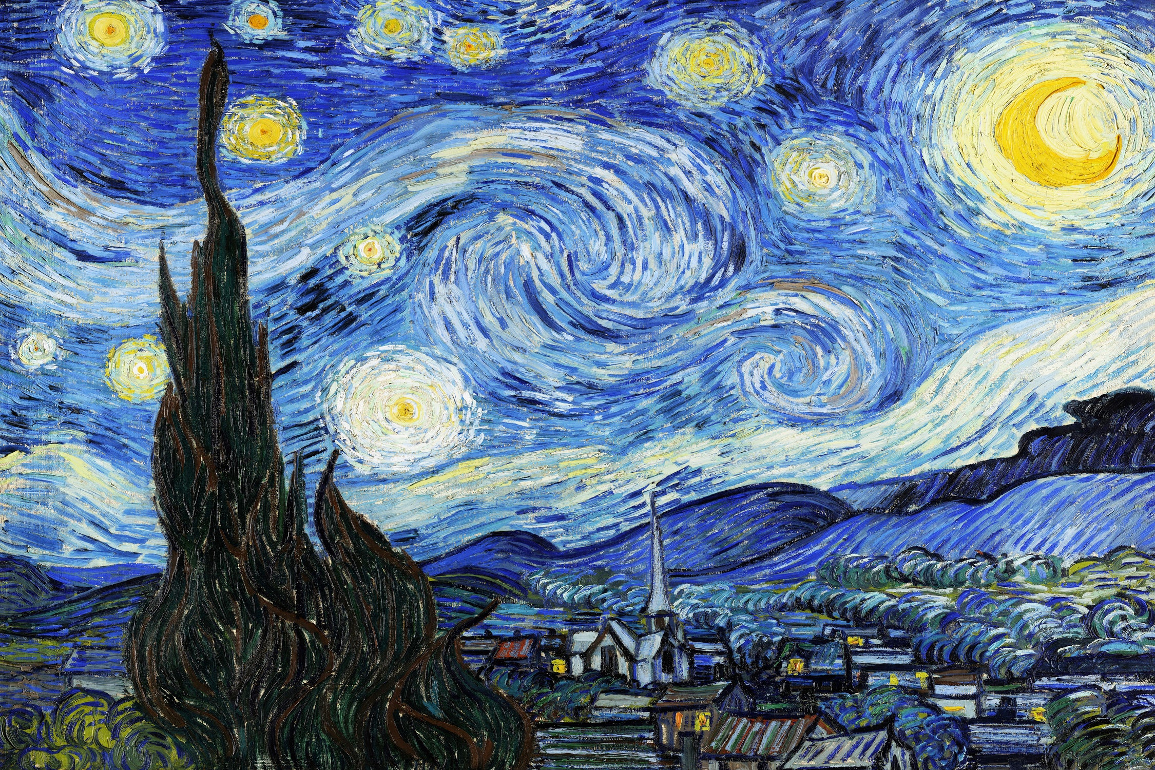 Starry Night  by Vincent Van Gogh on GIANT ART - blue museum