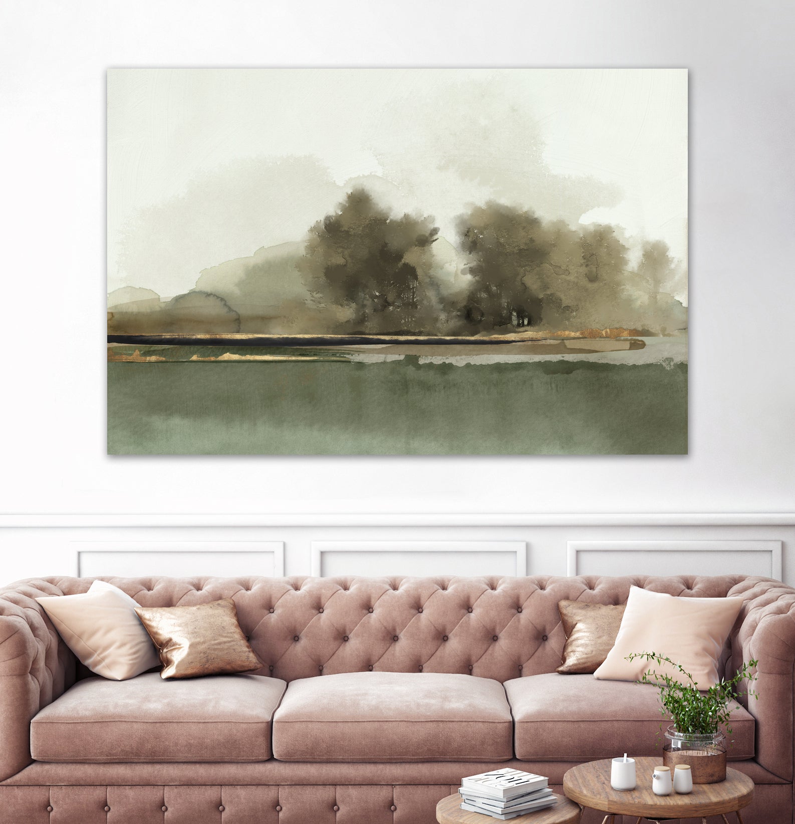 Forest Memories  by Jacob Q on GIANT ART - gold landscape 