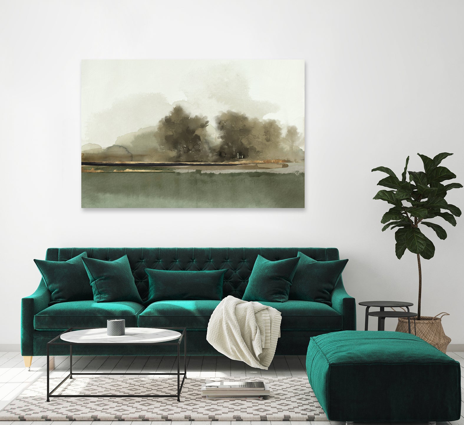 Forest Memories  by Jacob Q on GIANT ART - gold landscape 