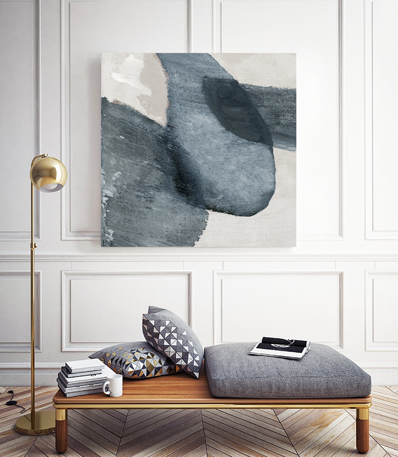 Blue Reverie II by Jacob Q on GIANT ART - blue shapes cloud dancer 