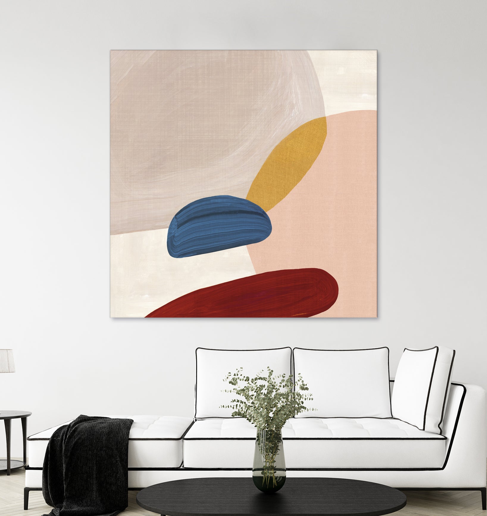 Pink Pebbles II by Eva Watts  on GIANT ART - pink shapes