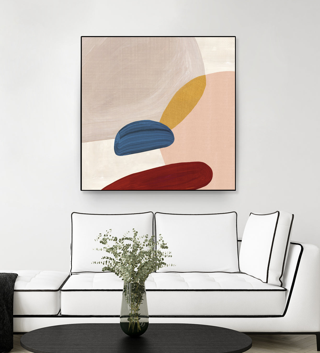 Pink Pebbles II by Eva Watts  on GIANT ART - pink shapes