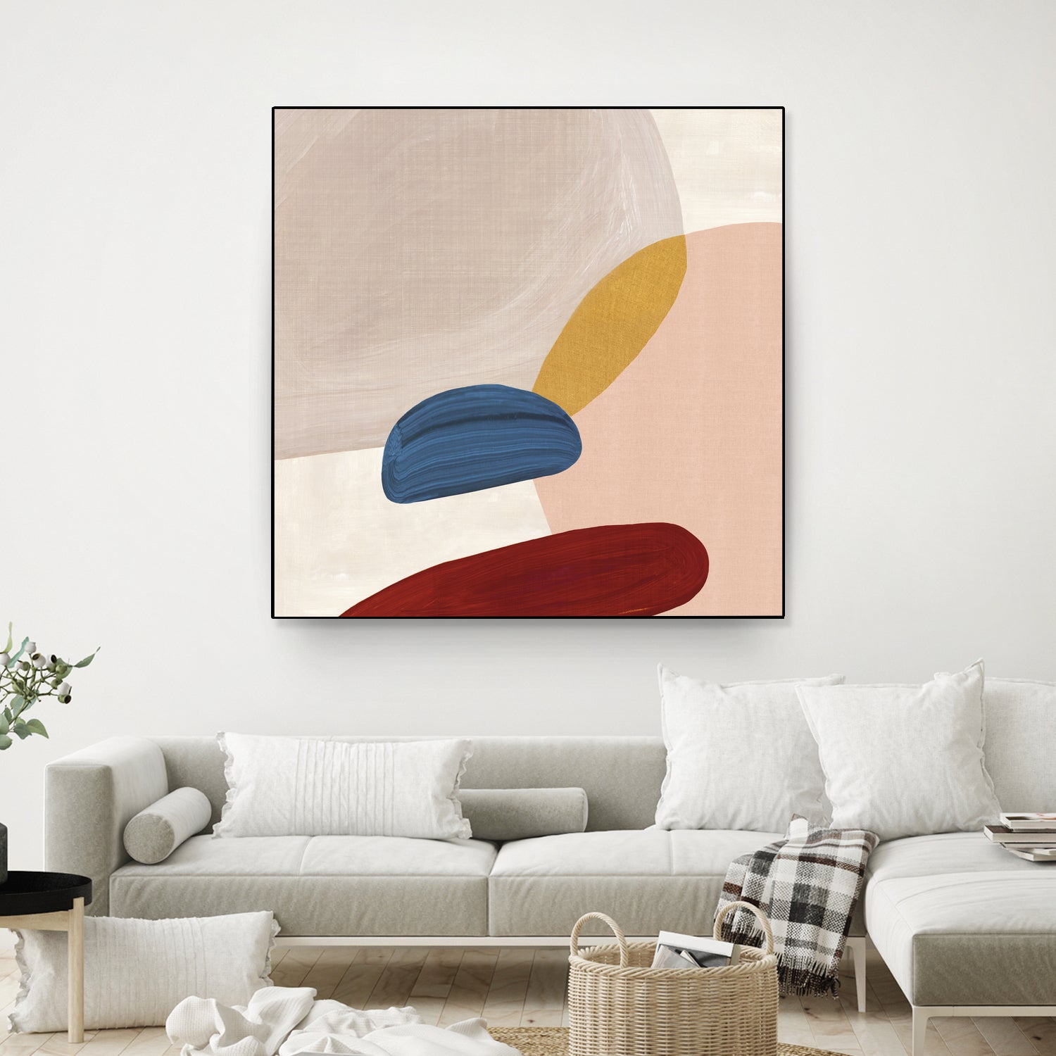 Pink Pebbles II by Eva Watts  on GIANT ART - pink shapes