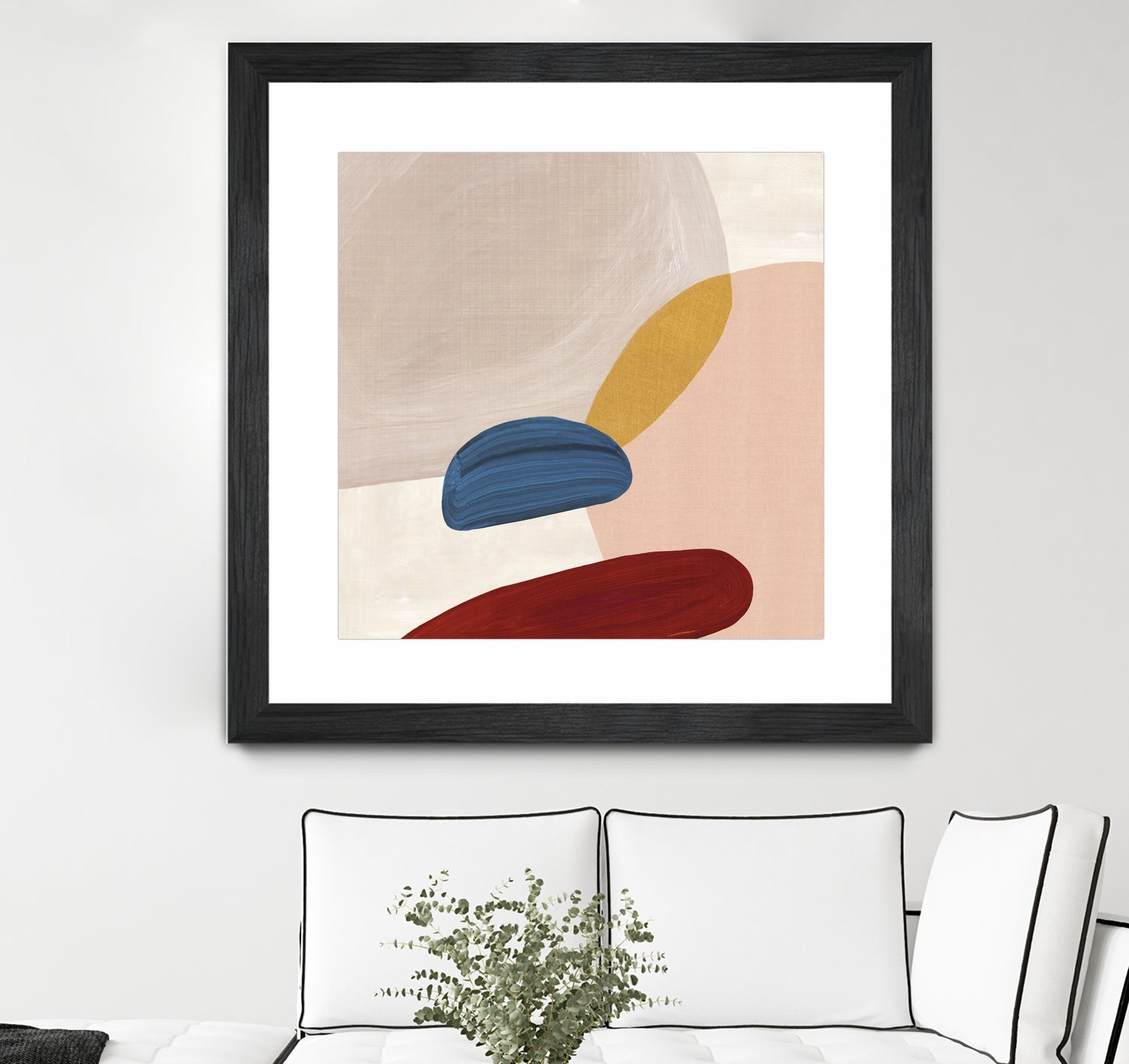 Pink Pebbles II by Eva Watts  on GIANT ART - pink shapes