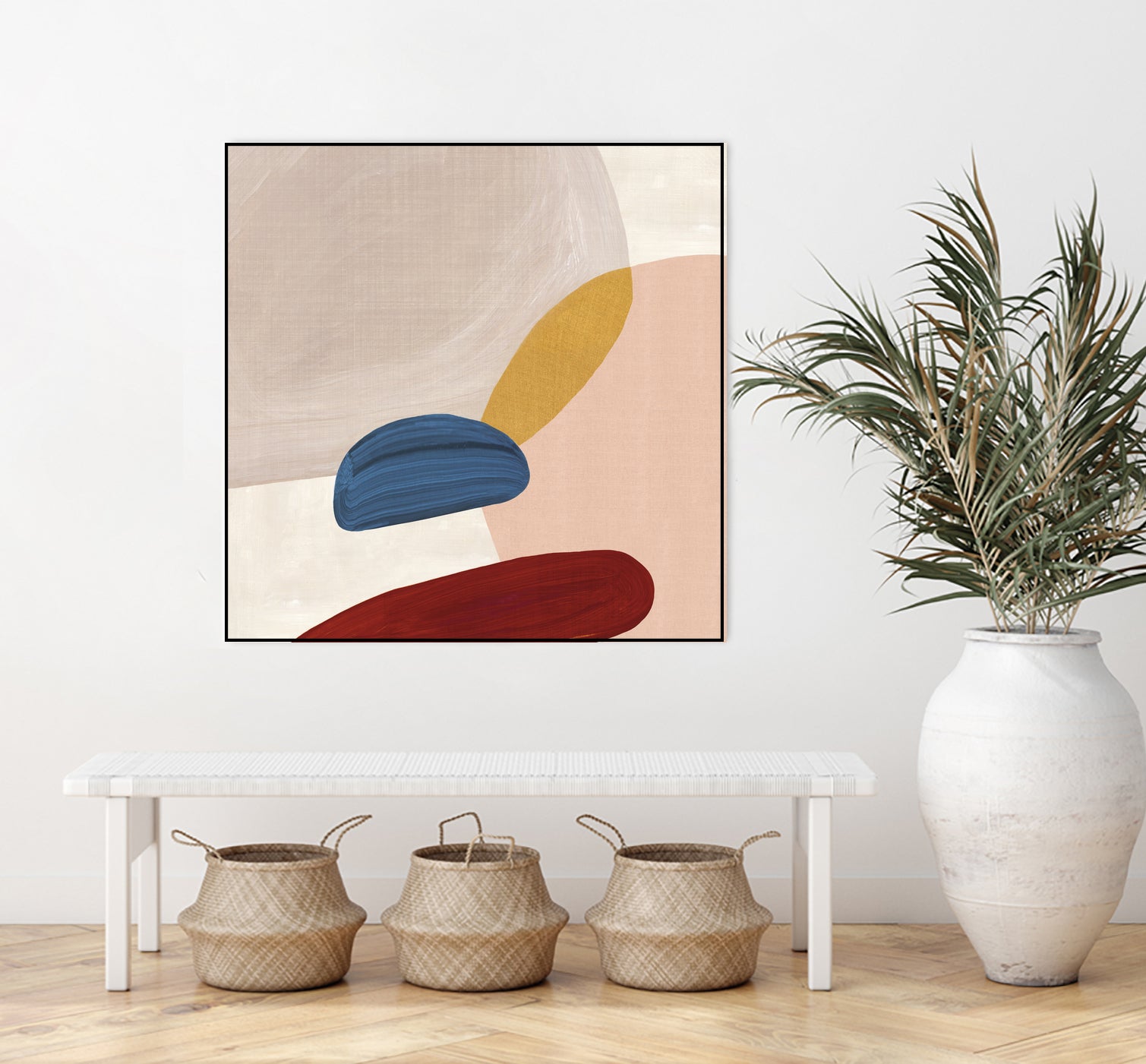 Pink Pebbles II by Eva Watts  on GIANT ART - pink shapes